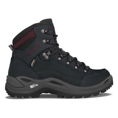 Lowa | Damen Renegade GTX Mid Ws – Schwarz/Burgund | Sofort lieferbar Lowa | Damen Renegade GTX Mid Ws – Schwarz/Burgund | Sofort lieferbar
